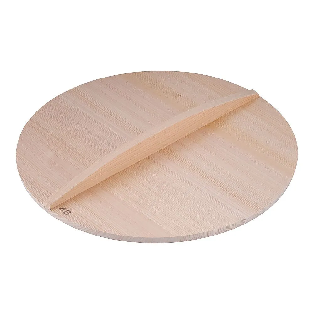 62-6342-25　Thick Sawara Wooden Cover (For Iron Gyoza Hot Pot 45 cm) for 48 cm