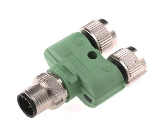 63-7759-36　Phoenix Contact 5 Pole M12 Plug to 2 Pole M12 Socket Adapter　1523971