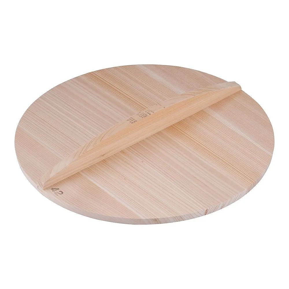 62-6342-23　Thick Sawara Wooden Cover (For Iron Gyoza Hot Pot 39 cm) for 42 cm