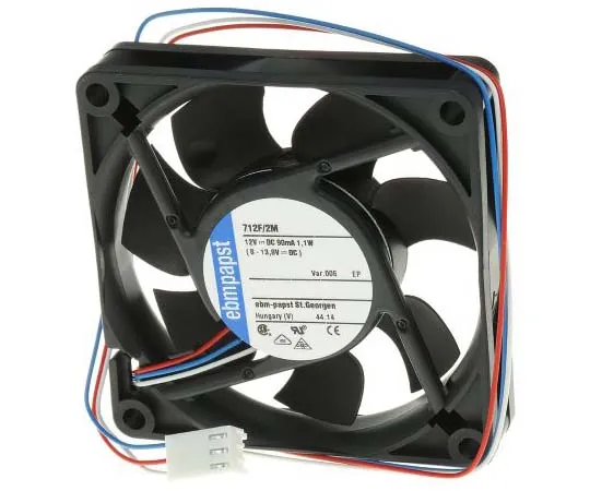 63-7808-34　ebm-papst 700F Series Axial Fan, 70 x 70 x 15mm, 36m³/h, 1.1W, 12 V dc　712F/2M-006