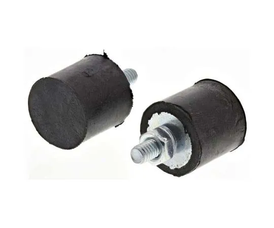 63-7758-31　FIBET Cylindrical M4 Zinc Plated Steel Anti Vibration Feet 1615VE10-60 22.8kg Compression Load ,16mm dia. Natural Rubber　1615VE10-60