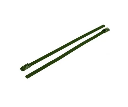 63-7790-40　RS Pro Green Polyester Coated Stainless Steel Roller Ball Cable Tie, 200mm x 4.6 mm　743-6276