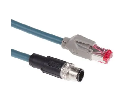 63-8003-62　Phoenix Contact, NBC-MSD/ 0.5-93E/R4AC SCO US Series, Straight M12 to Straight RJ45 Cable assembly, 4 Core 500mm Cable　1408733