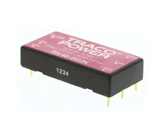63-7773-75　TRACOPOWER TEN 40N 40W Isolated DC-DC Converter Through Hole, Voltage in 18 → 36 V dc, Voltage out ±12V dc　TEN 40-2422N
