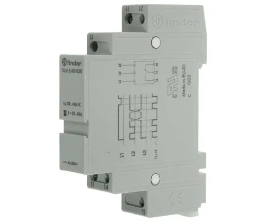 63-7983-67　Finder 72 Series Voltage Monitoring Relay With SPDT Contacts, 208 → 480 V, 3 Phase　70.61.8.400.0000