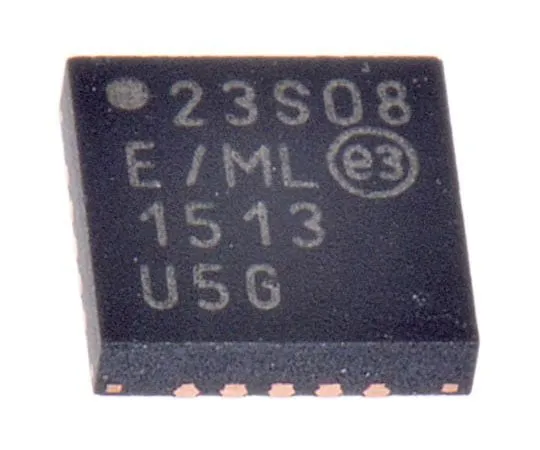 63-7958-38　Microchip MCP23S08-E/ML, 8-Channel I/O Expander 10MHz, Serial-SPI, 20-Pin QFN　MCP23S08-E/ML