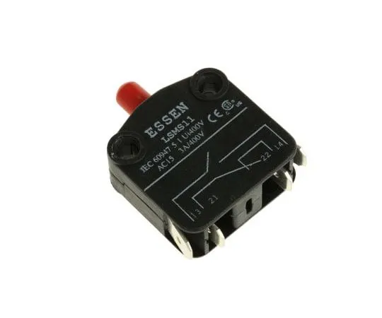 63-8003-93　SPDT-NO/NC Plunger Microswitch, 6 A @ 400 V ac　804-6231