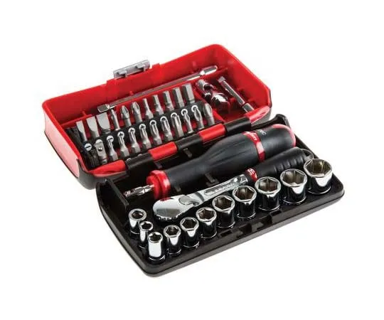 63-7788-84　Facom RL.NANO1, 38 Piece Socket & Bit Set 1/4 in Square Drive　RL.NANO1PB