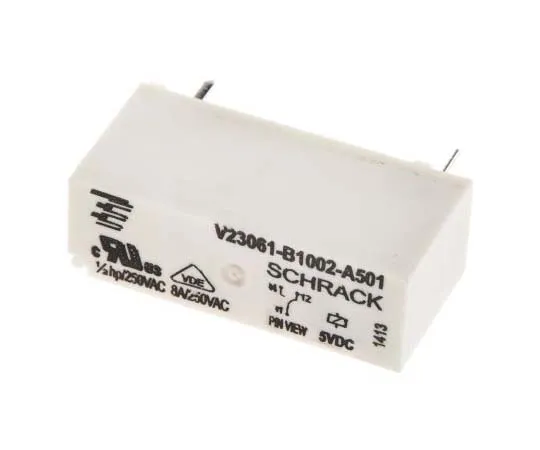 63-7756-16　TE Connectivity SPDT Non-Latching Relay PCB Mount, 5V dc Coil, 8A　V23061B1002A501
