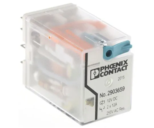 63-7991-88　Phoenix ContactREL-IR DPDT Non-Latching Relay PCB Mount, 12V dc Coil, 30A　2903659