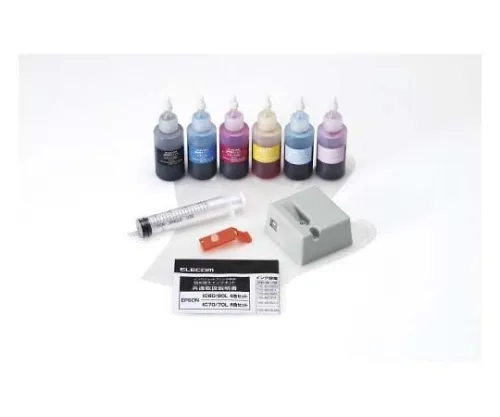 61-3686-24　［Discontinued］Refilling Ink Epson IC70IC80 Correspondence 6 Colors Pack (4 - 5 Times)　THE-8070KIT