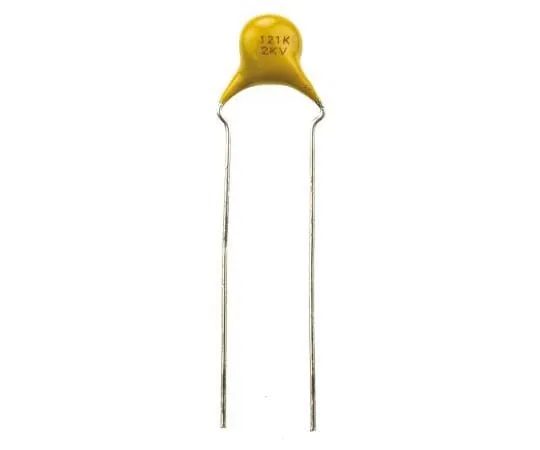 63-7748-26　Vishay Single Layer Ceramic Capacitor SLCC 120pF 2kV dc ±10% S3N Dielectric F Series Through Hole　F121K25S3NP63K7R