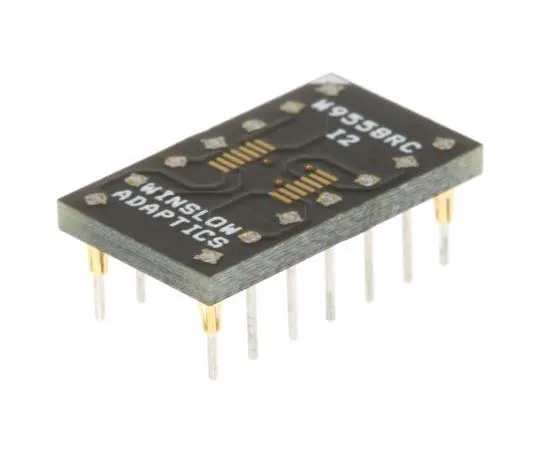 63-7788-05　Winslow Straight Through Hole Mount 0.5 mm, 2.54 mm Pitch IC Socket Adapter, 14 Pin Female SOP to 14 Pin Male DIP　W9558RC