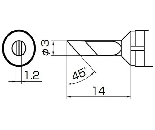 61-4928-23　［Discontinued］KU Type for Trowel Tip 938　T10-KU