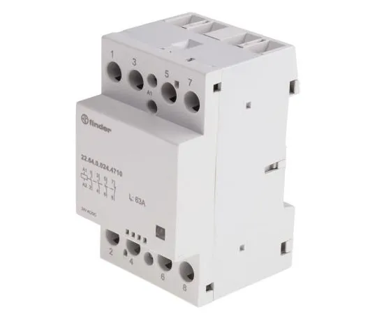 63-8000-06　Finder22 Series 3PDT Non-Latching Relay DIN Rail, 24 V dc, 24 V ac Coil, 63A　22.64.0.024.4710