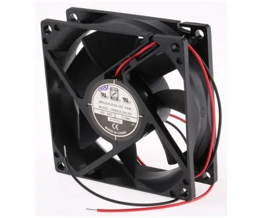 63-7980-48　RS PRO Axial Fan, 80 x 80 x 25mm, 26cfm, 490mW, 24 V dc　787-4016