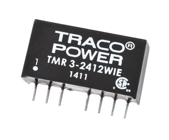 63-7956-68　TRACOPOWER TMR 3WIE 3W Isolated DC-DC Converter Through Hole, Voltage in 9 → 36 V dc, Voltage out 12V dc　TMR 3-2412WIE