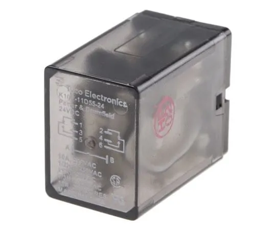 63-7971-02　TE ConnectivityK10 DPDT Non-Latching Relay PCB Mount, 24V Coil, 15A　K10P-11D55-24