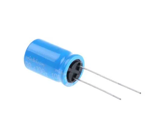 63-7814-79　Nichicon 100μF 100V dc Aluminium Electrolytic Capacitor, Through Hole 12.5 x 20mm +125°C 12.5mm 5mm　UBT2A101MHD8