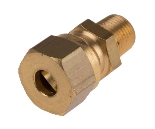 63-8037-34　RS PRO Brass Compression Fitting for *** with Thermocouple With 1/4in Probe Diameter, 1/8 BSPT　839-9538