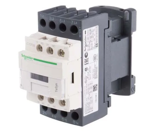 63-7791-95　Schneider Electric 4 Pole Contactor, 25 A, 230 V ac Coil, TeSys D, 4NO　LC1DT25U7