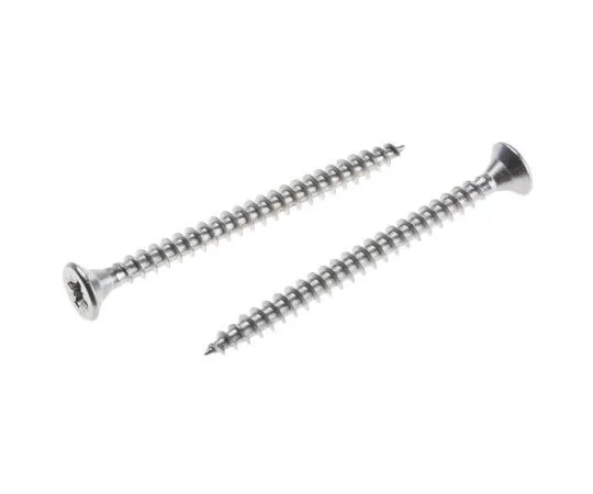 63-7997-65　Pozidriv Countersunk Stainless Steel Wood Screw, A2 304, 4mm Thread, 50mm Length　797-6235