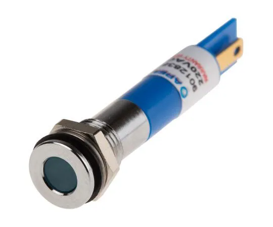 63-8040-67　RS PRO Blue Indicator, 220 V ac, 8mm Mounting Hole Size, Solder Lug Termination, IP67　846-2917