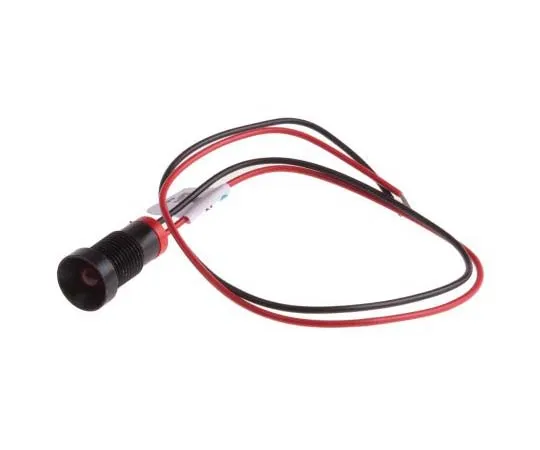 63-7761-15　RS PRO Red Indicator, 2 V dc, 8mm Mounting Hole Size, Lead Wires Termination, IP67　723-9356