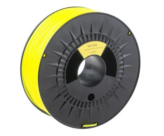 63-8035-92　RS PRO 2.85mm Fluorescent Yellow PLA 3D Printer Filament, 1kg　832-0305