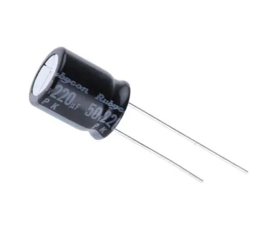 63-7818-14　Rubycon 220μF 50V dc Aluminium Electrolytic Capacitor, Through Hole 10 (Dia.) x 12.5mm +85°C 10mm 5mm　50PK220MEFC10X12.5