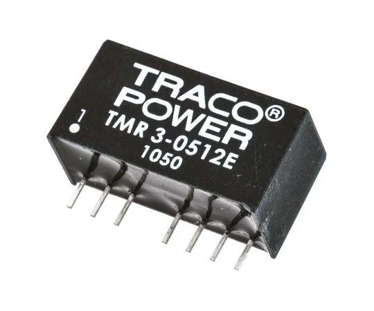 63-7772-74　TRACOPOWER TMR 3E 3W Isolated DC-DC Converter Through Hole, Voltage in 4.5 → 9 V dc, Voltage out 12V dc　TMR 3-0512E