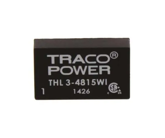 63-7773-14　TRACOPOWER THL 3WI 3W Isolated DC-DC Converter Through Hole, Voltage in 18 → 75 V dc, Voltage out 24V dc　THL 3-4815WI