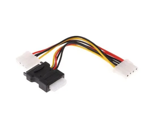 63-8021-42　Parallel Cable Assembly 150 mm, 200 mm 4, Ways Female to Female, 4P SATA to 3 x 4 Pin HDD　11.03.1040-25