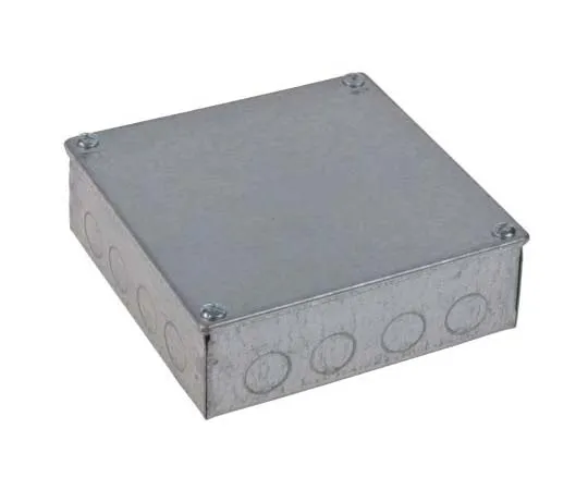63-7817-98　RS PRO Steel Galvanised Adaptable Box, 6 Knockouts 150mm x 150 mm x 50mm　763-9242