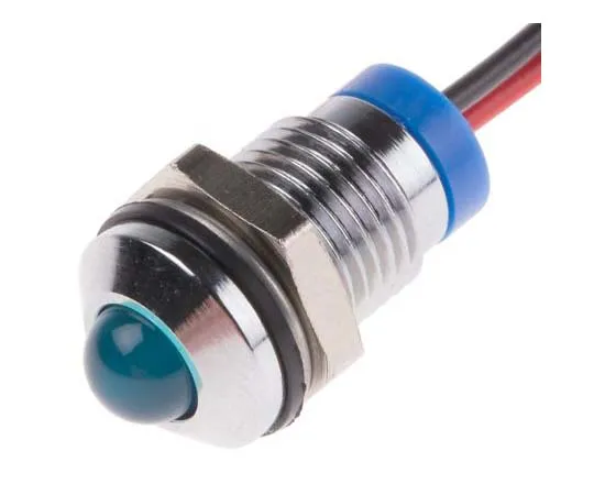 63-7761-13　RS PRO Blue Indicator, 2 V dc, 8mm Mounting Hole Size, Lead Wires Termination, IP67　723-9340