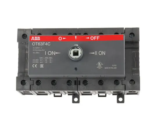 63-7965-06　4 Pole DIN Rail Non F***d Isolator Switch, 4NO, 63 A　OT63F4C  1SCA105369R1001