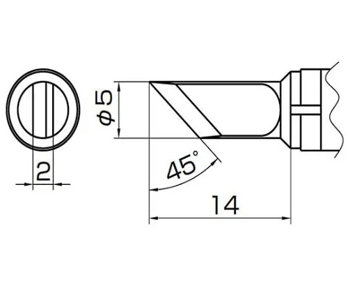 61-4928-21　［Discontinued］K Type TrowelTip 938　T10-K