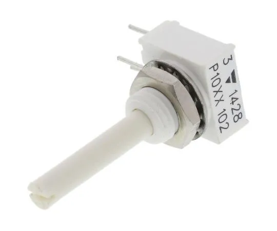 63-7986-39　Vishay 1 Gang Rotary Cermet Potentiometer with a 3 mm Dia. Shaft, 1kΩ, ±10%, 0.5W, Linear P10XXAI102KB30　P10XXAI102KB30