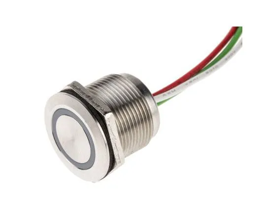 63-8029-77　Push Button Touch Switch, Latching, NC ,Illuminated, Blue, IP68 Brass, 5 → 30V dc　823-2757