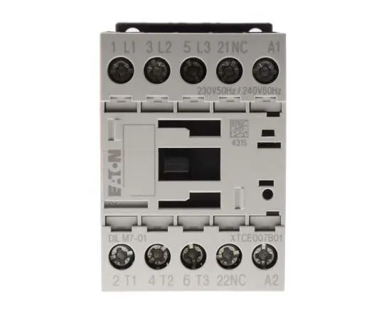 63-7789-35　Eaton 3 Pole Contactor, 7 A, 230 V ac Coil, xStart, 3NO, 3 kW　276585 & DILM7-01(230V50HZ,240V60HZ)