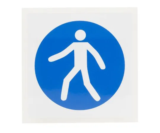 63-8018-52　RS PRO Vinyl Mandatory Use This Walkway Sign with Pictogram Only, 100 x 100mm　813-4491