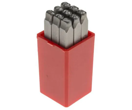63-8052-27　RS PRO 3mm x 9 Piece Engraving Number Punch Set, (0 → 8)　875-4727