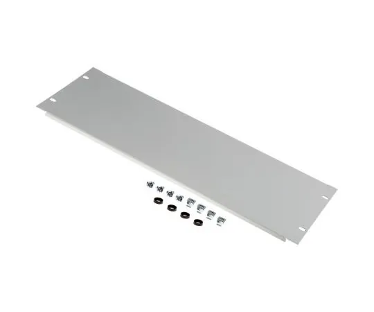 63-8002-11　19-inch Blanking Panel, 4U, Grey, Steel　802-0232