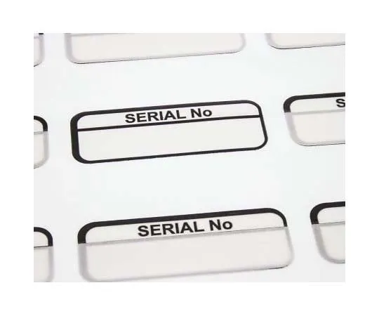 63-7809-09　RS PRO Adhesive Pre-Printed Black Label-Serial No.-. Quantity: 120　758-7914