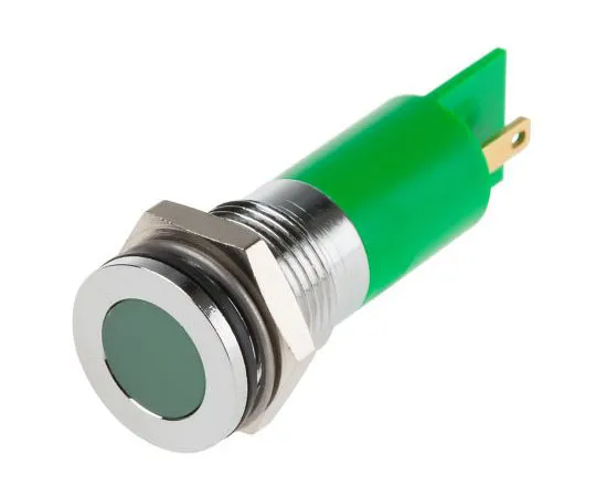 63-8036-55　RS PRO Green Indicator, 110 V dc, 14mm Mounting Hole Size, Solder Lug Termination, IP67　833-2897