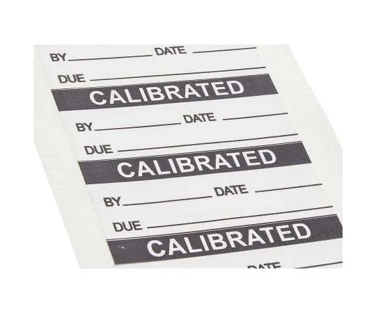 63-7809-34　RS PRO Adhesive Pre-Printed Adhesive Label-Calibrated-. Quantity: 140　758-8005