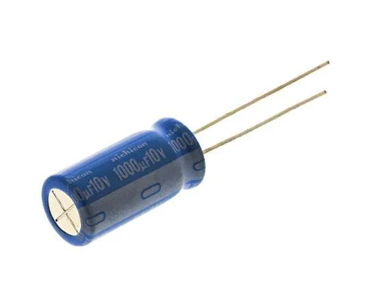 63-7814-57　Nichicon 1000μF 10V dc Aluminium Electrolytic Capacitor, Through Hole 10 x 20mm +125°C 10mm 5mm　UBT1A102MPD8