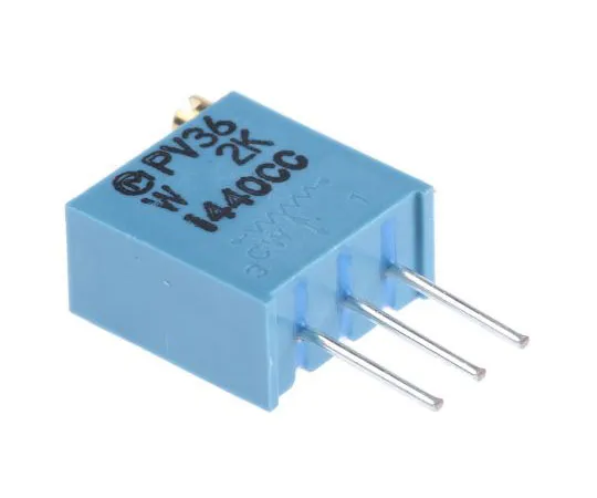 63-7955-50　2kΩ Through Hole Trimmer Potentiometer 0.5W Top Adjust Bourns PV36 Series　PV36W202C01B00