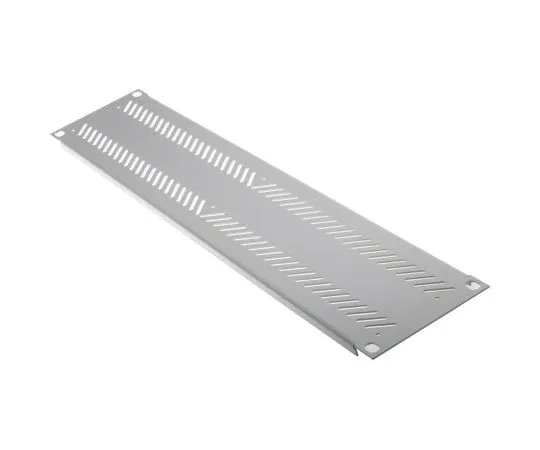 63-8002-24　19-inch Blanking Panel, 2U, Grey, Steel　802-0318