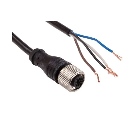 63-8053-03　RS PRO Straight M12 to Unterminated Cable assembly, 4 Core 5m Cable　877-1066